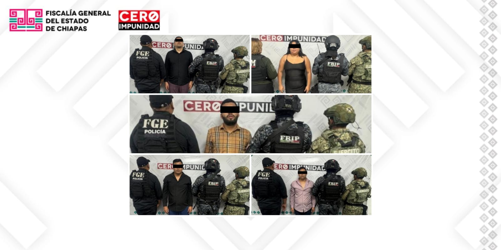 Por fraude genérico, la FGE y SSP aprehenden a cinco presuntos responsables