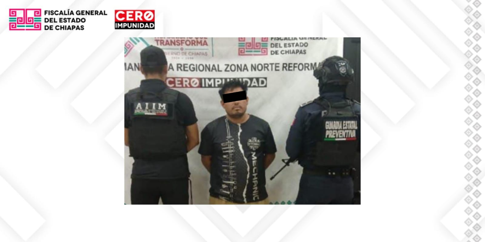 AIIM y Guardia Estatal Preventiva aprehenden a presunto responsable de pederastia