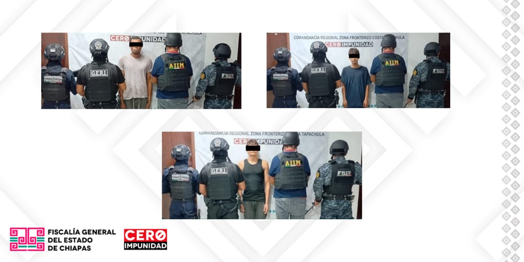 Grupo Interinstitucional aprehende a tres presuntos responsables de homicidio calificado