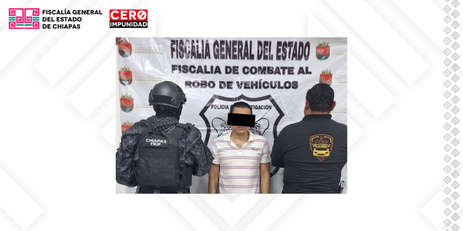 FGE y FRIP recuperan vehículo en Tuxtla Gutiérrez